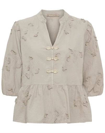 Marta du Chateau - MDCSafiya Bluse - Beige